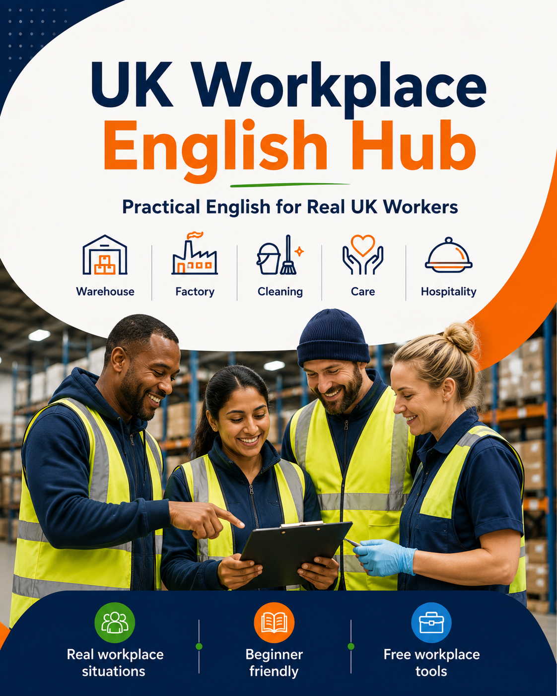 UK Workplace English Hub mobile hero